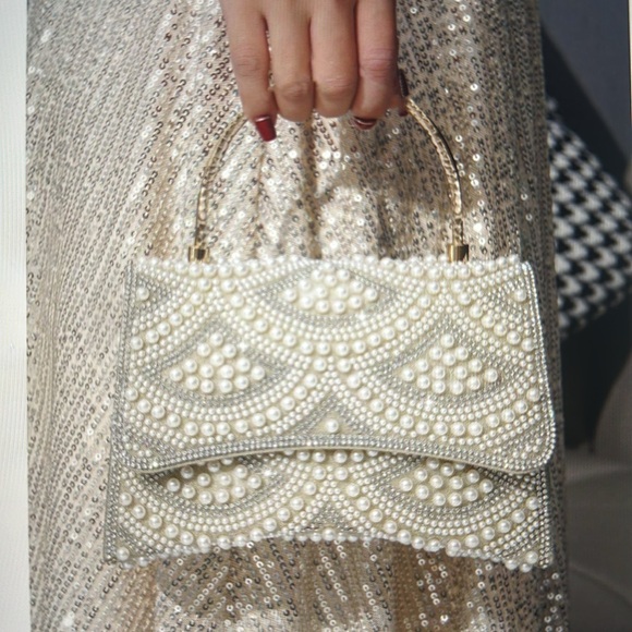 Women’s Elegant pearl evening bag handbag - Picture 3 of 7